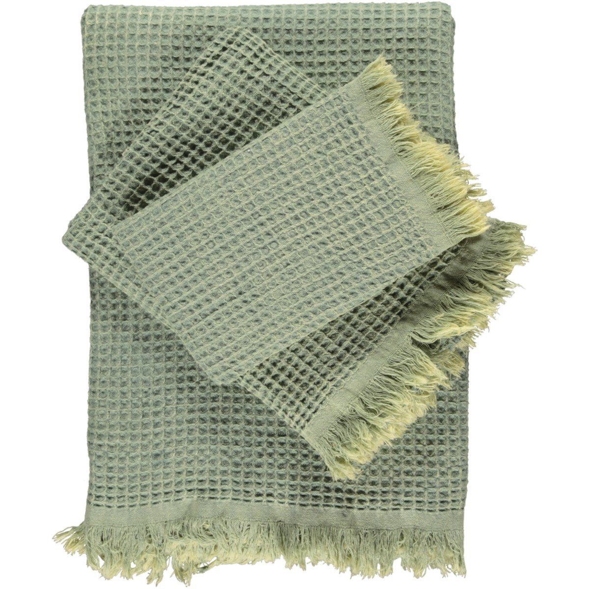 Stone Waffle Throw Almond Green