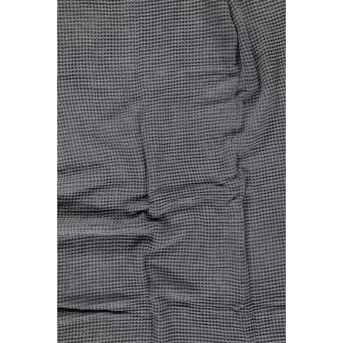 Stone Waffle Throw Dark Grey