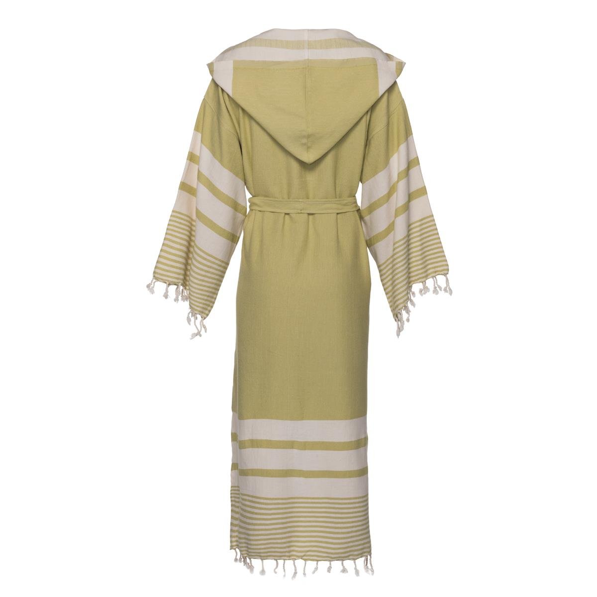 Tabiat Kimono Kapüşonlu Bornoz Yeşil