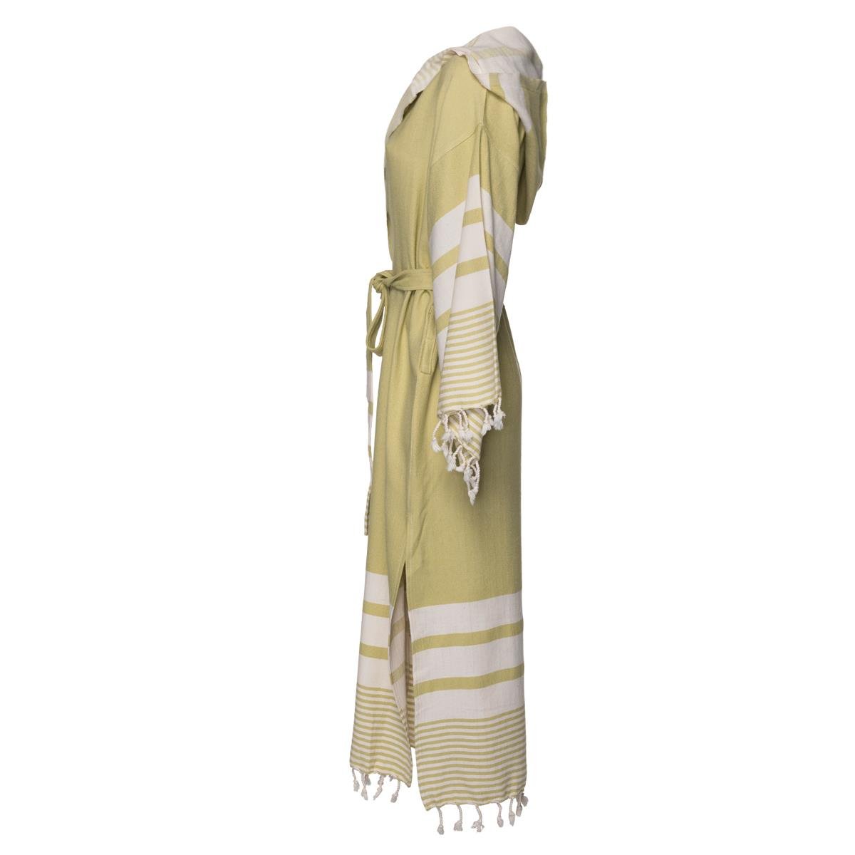 Tabiat Kimono Kapüşonlu Bornoz Yeşil