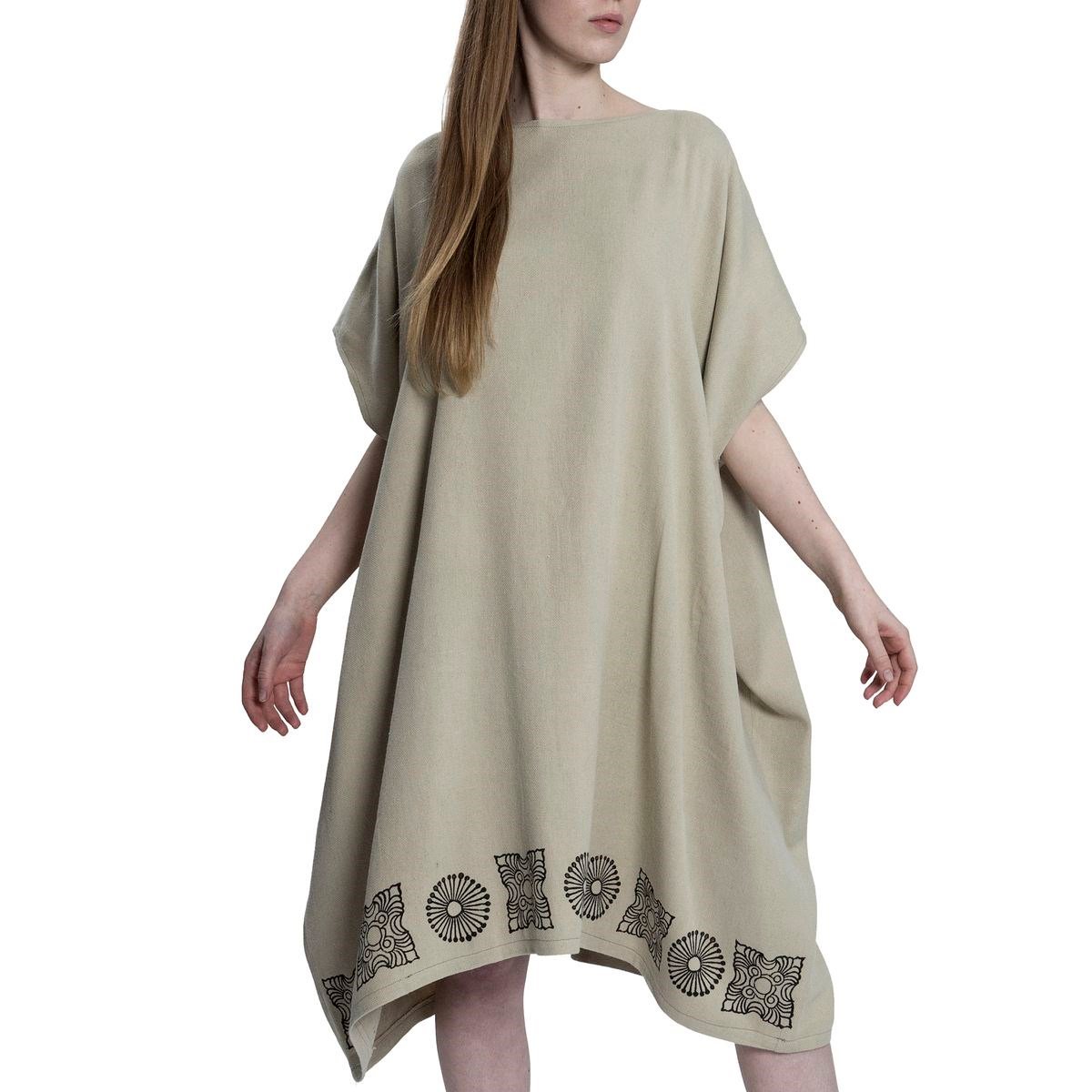 Stone Printed Dress Green