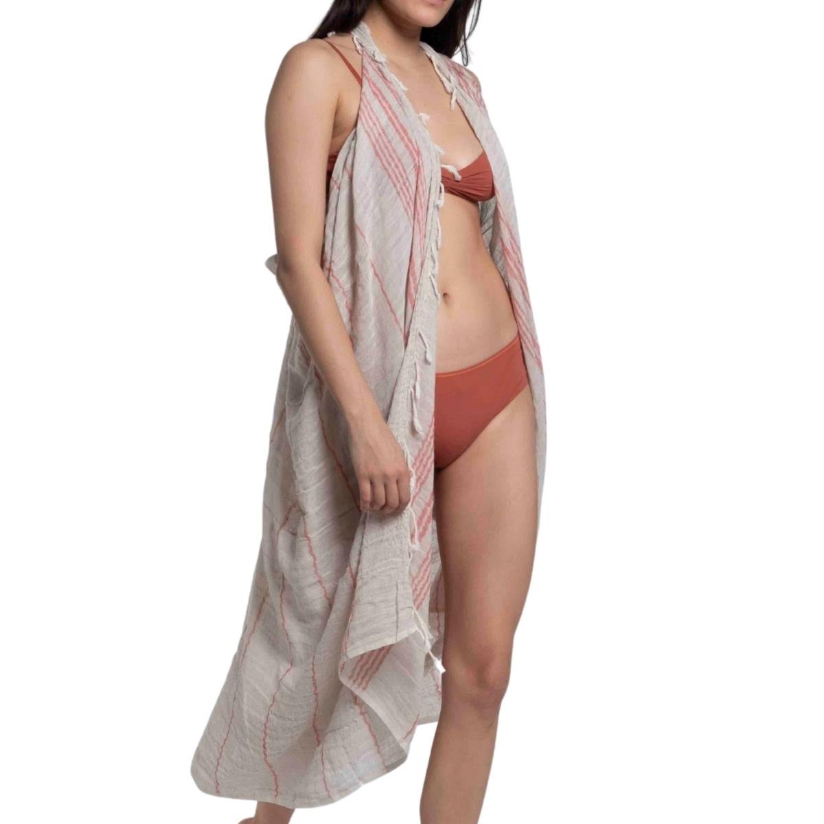 Toprak Pareo Taupe - Red