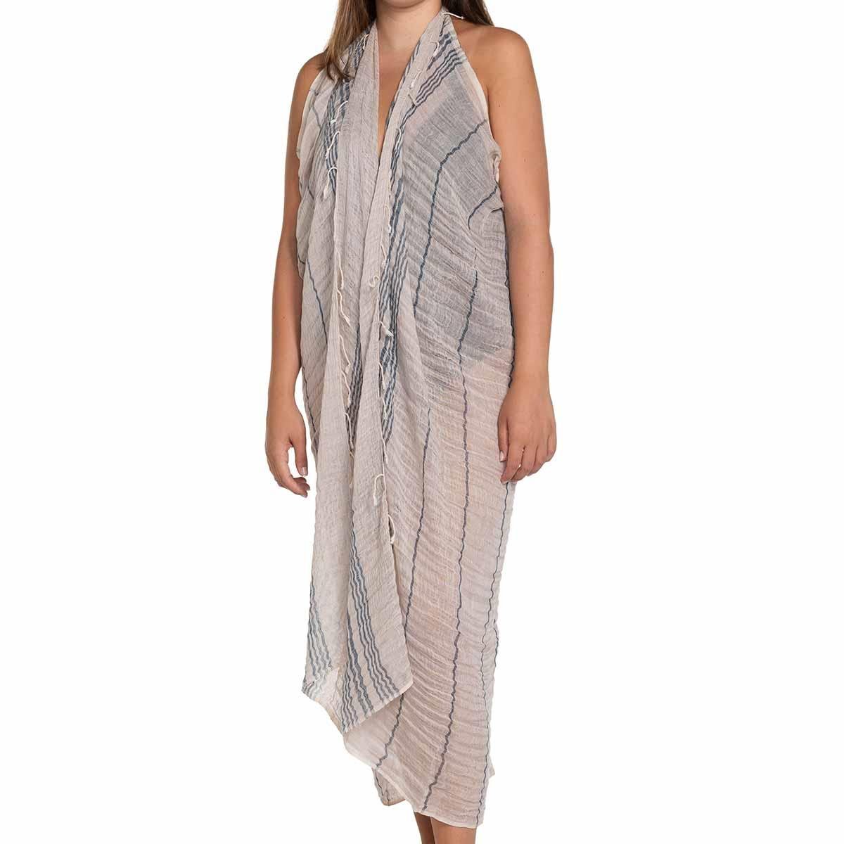 Toprak Pareo Taupe - Navy