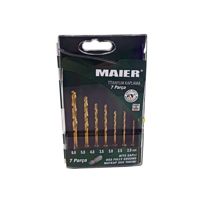7 Parça Bits Saplı Fully Ground Matkap Ucu Takımı