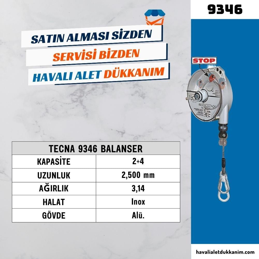 BalanserTECNA 9346 Balanser 2 - 4 kg | 2.5 Metre Halat (STOP)