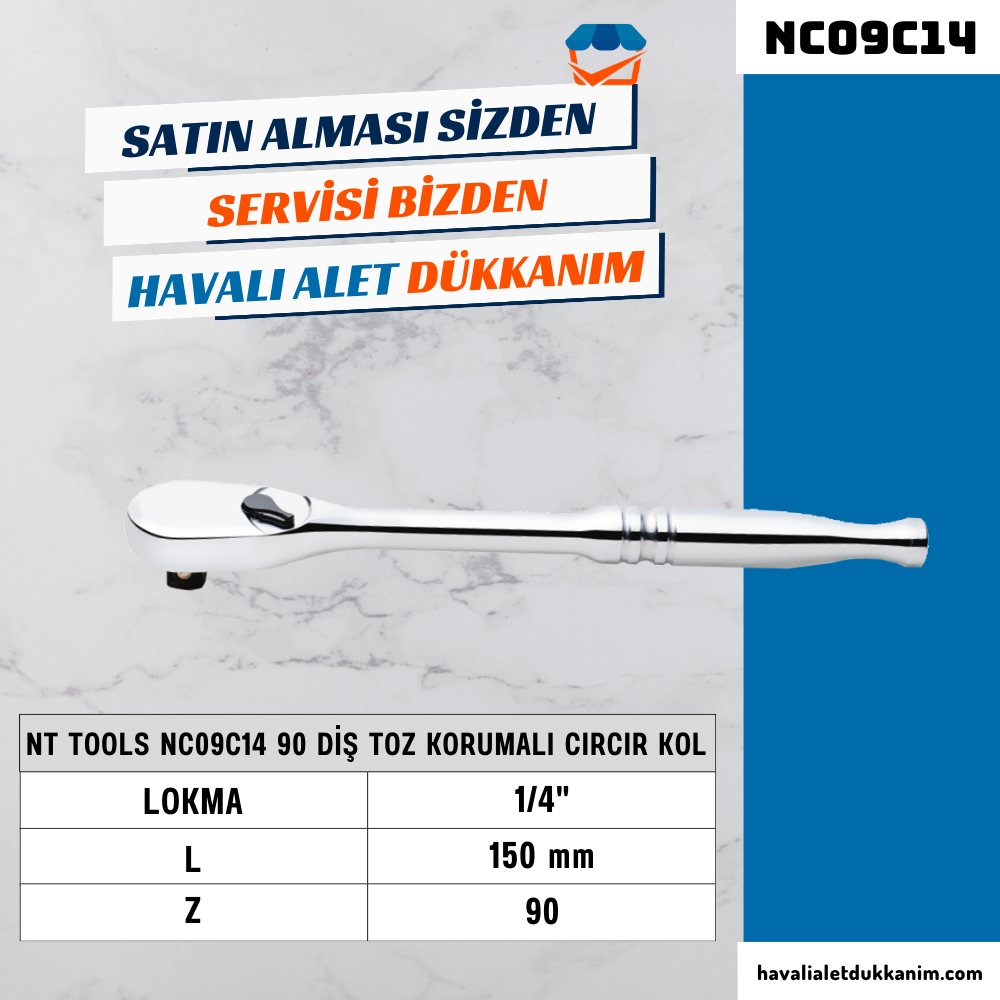 Cırcır KolCrv 90 Diş Toz Korumalı Cırcır Kol