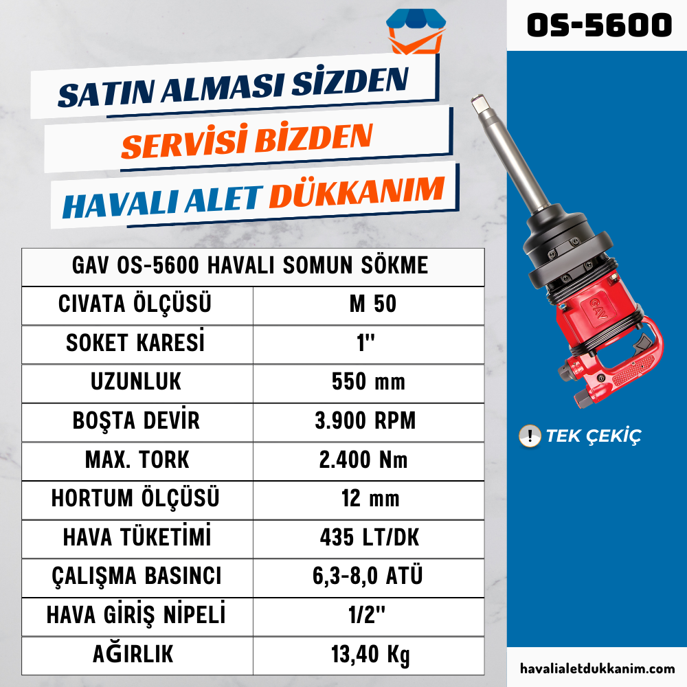 GAV OS-5600 Havalı Somun Sökme 1