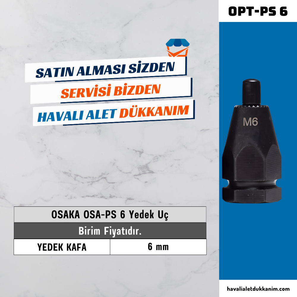 Havalı El Aletleri AksesuarlarıOSAKA OSA-PS 6-6 Yedek Uç 6 mm