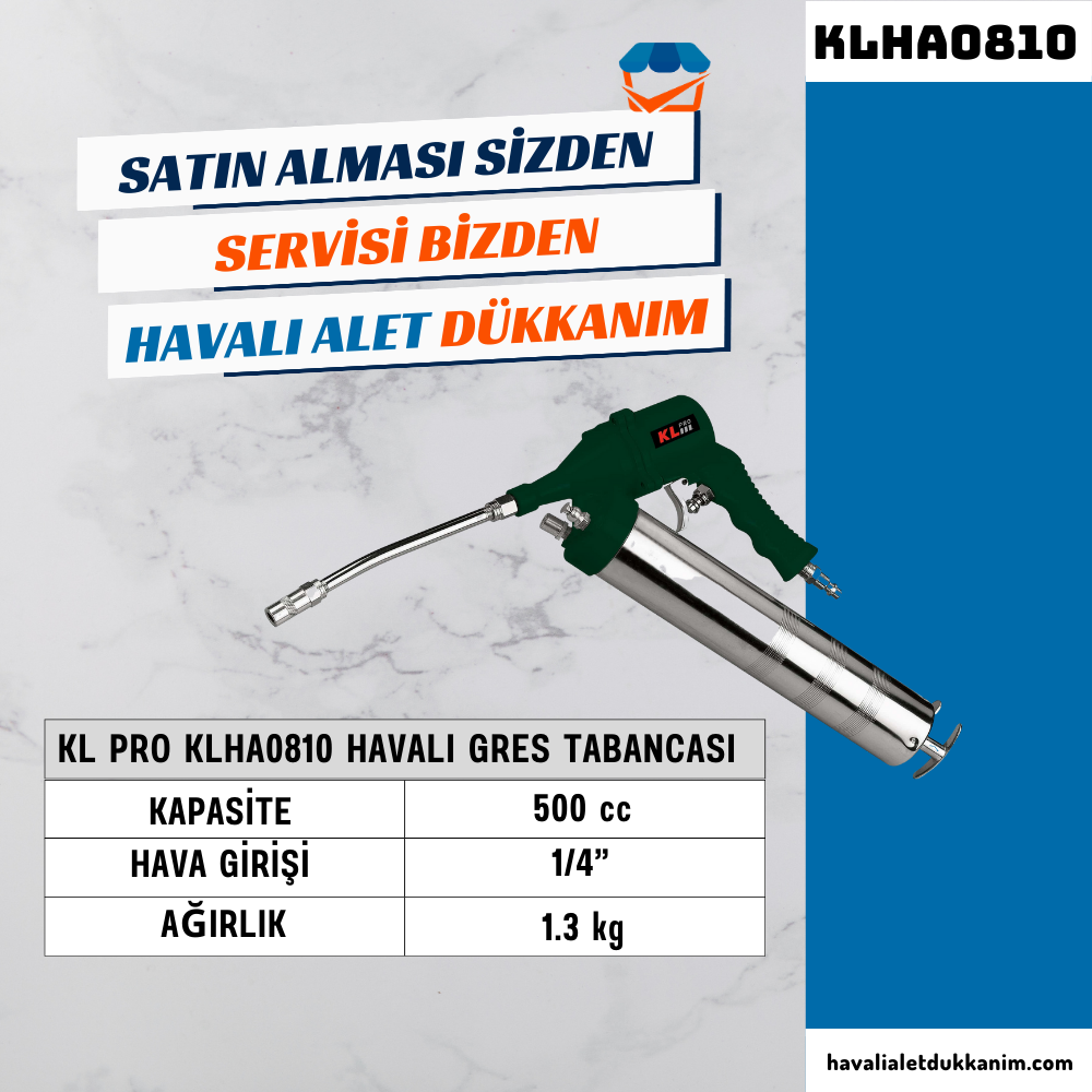 Havalı Gres PompasıKL PRO KLHA843 Havalı Gres Tabancası