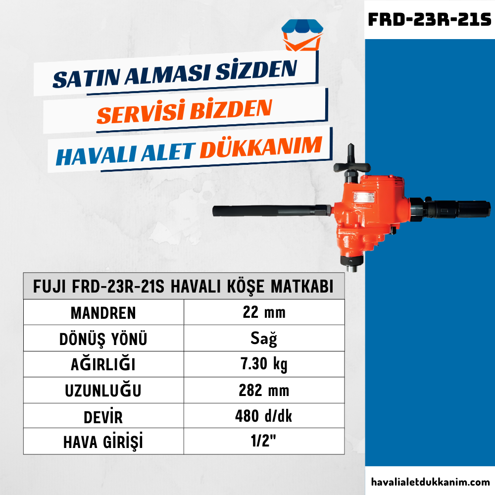 Havalı MatkapFUJI FRD-23R-21S Havalı Köşe Matkabı 22 mm