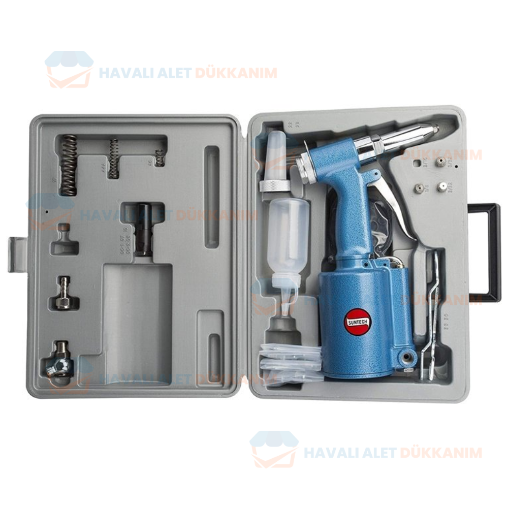 Havalı Perçin TabancasıSUNTECH SG-0810K Havalı Pop Perçin Makinesi Set