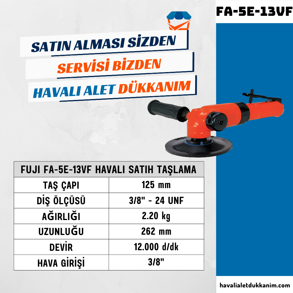 Havalı TaşlamaFUJI FA-5E-13VF Havalı Satıh Taşlama 125 mm