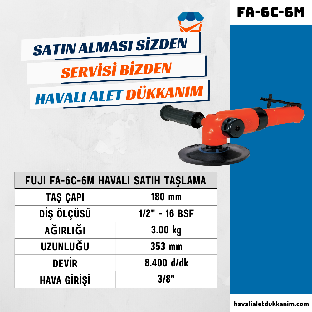 Havalı TaşlamaFUJI FA-6C-6M Havalı Satıh Taşlama 180 mm