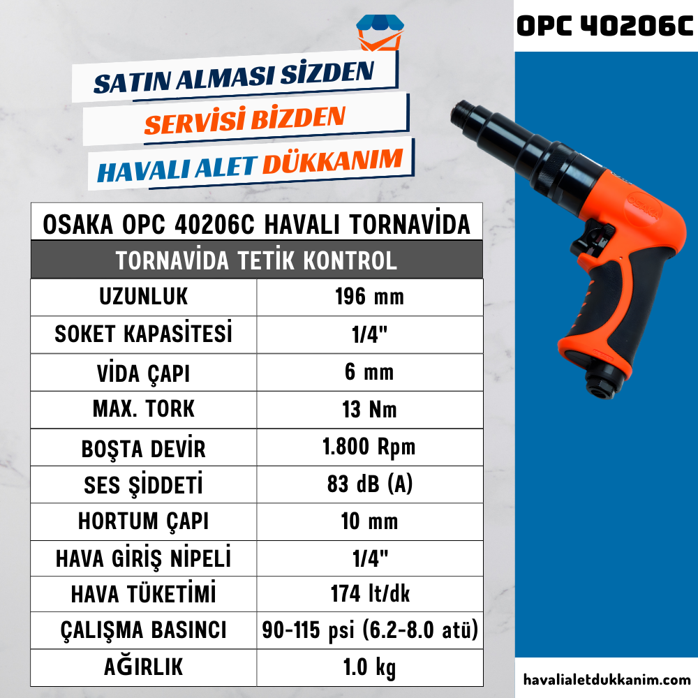 Havalı TornavidaOSAKA OPC 40206C Havalı Tornavida