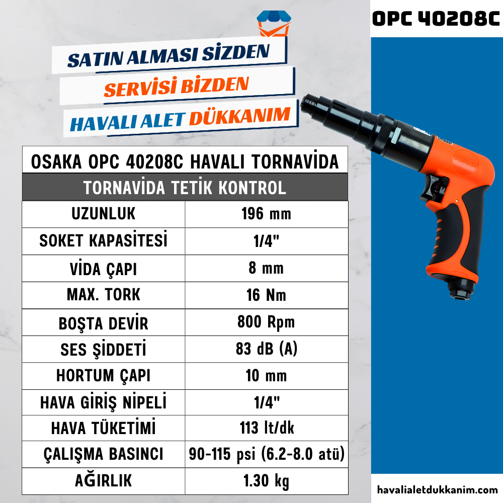 Havalı TornavidaOSAKA OPC 40208C Havalı Tornavida