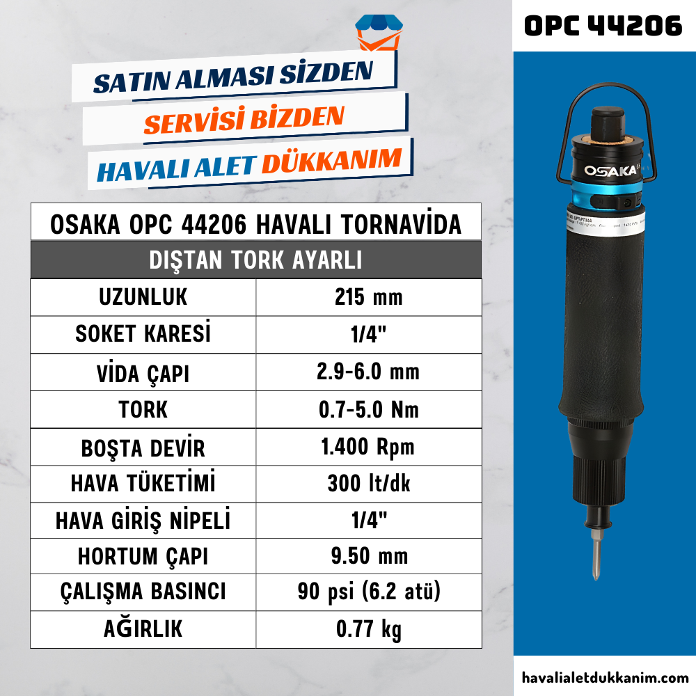 Havalı TornavidaOSAKA OPC 44206 Havalı Tornavida