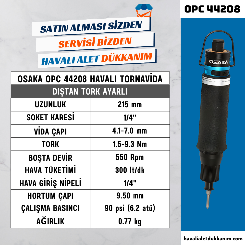 Havalı TornavidaOSAKA OPC 44208 Havalı Tornavida