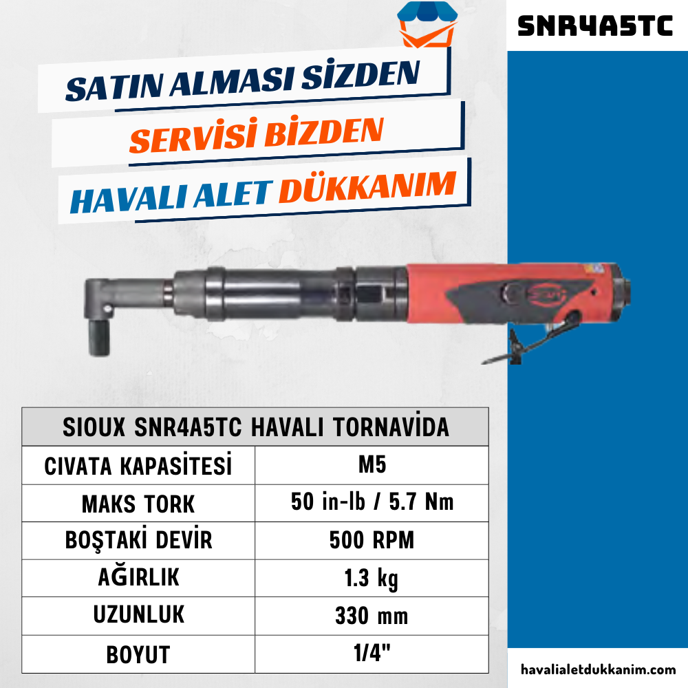 Havalı TornavidaSioux SNR4A5TC Havalı Tornavida Nutrunners