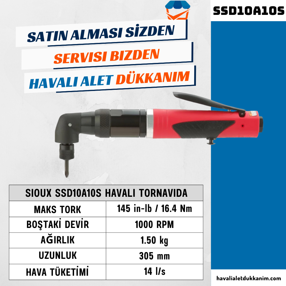 Havalı TornavidaSioux SSD10A10S Havalı Tornavida