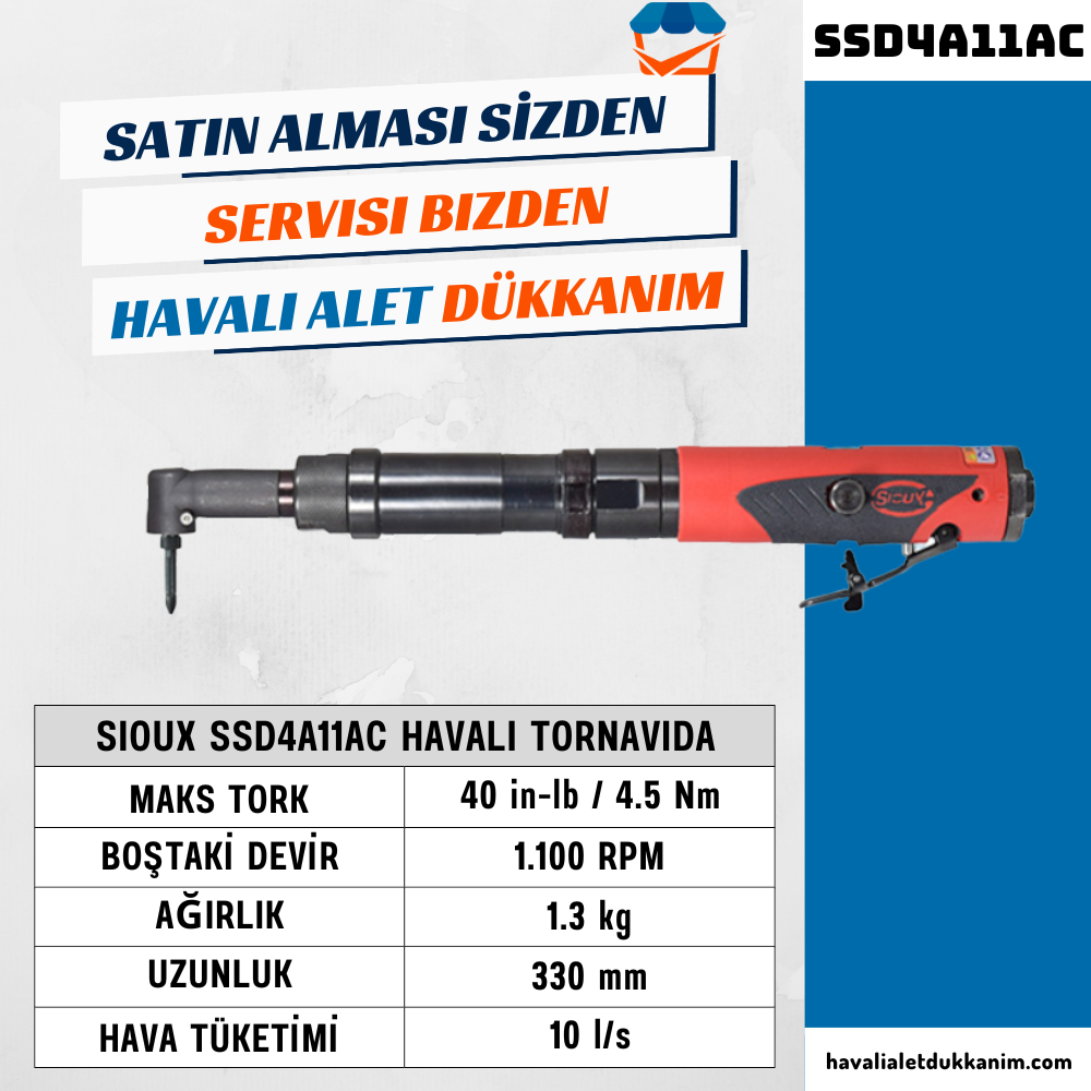Havalı TornavidaSioux SSD4A11AC Havalı Tornavida