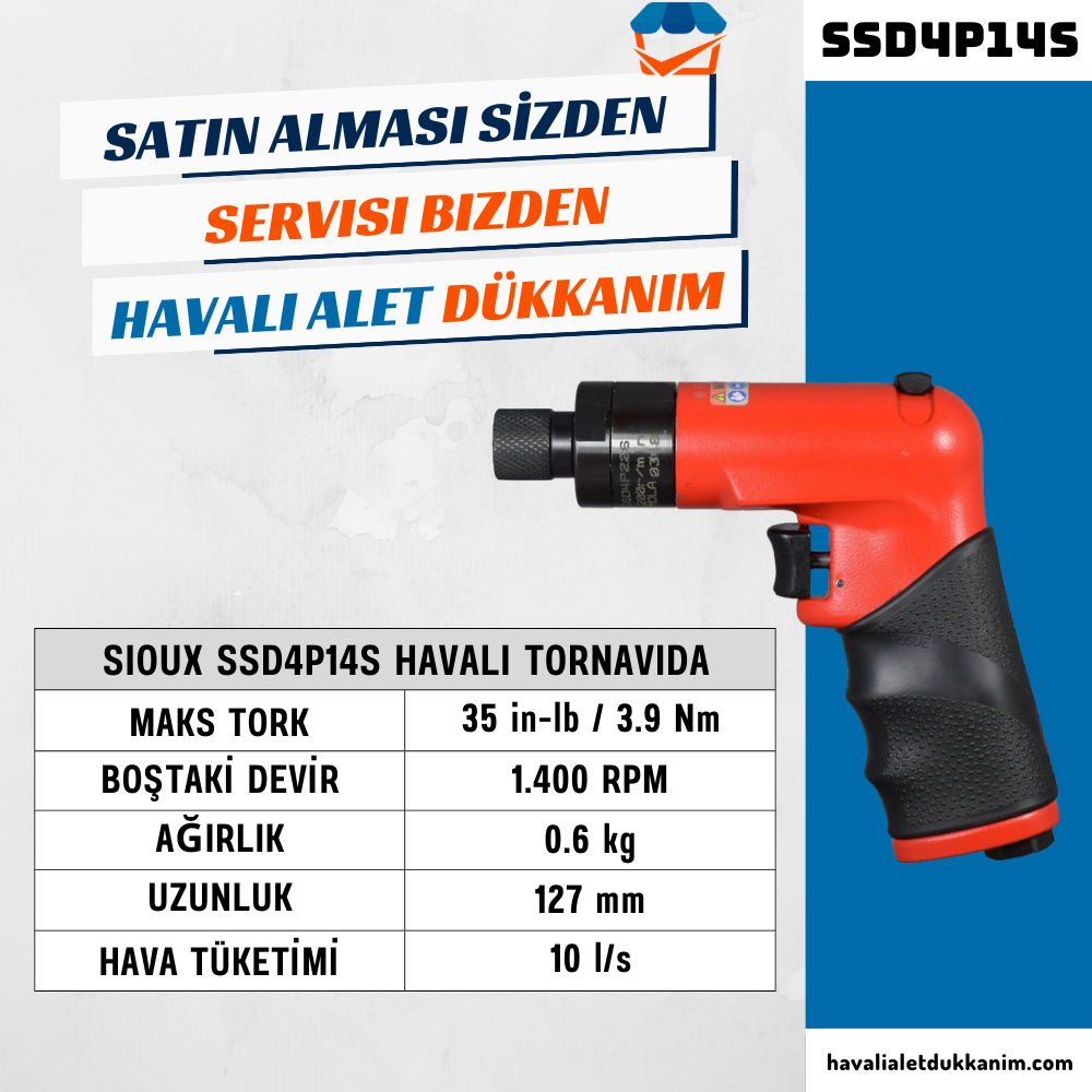 Havalı TornavidaSioux SSD4P14S Havalı Tornavida