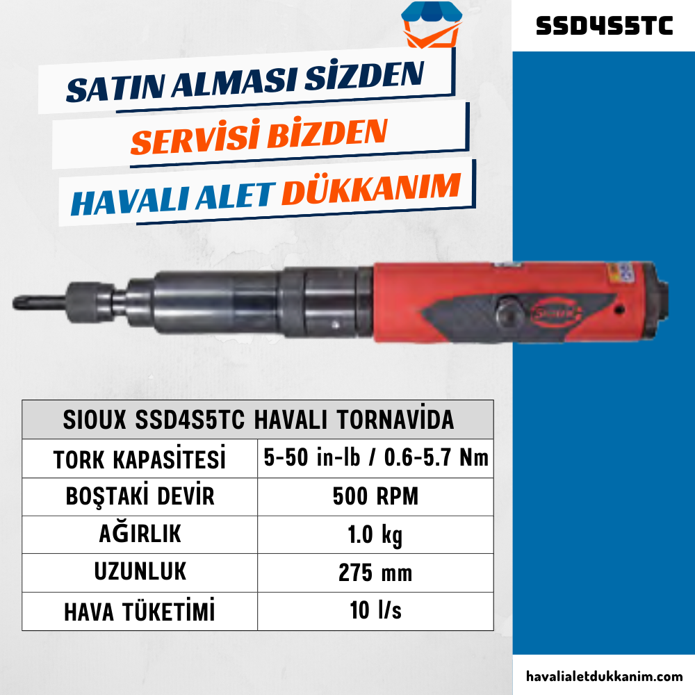 Havalı TornavidaSioux SSD4S5TC Havalı Tornavida