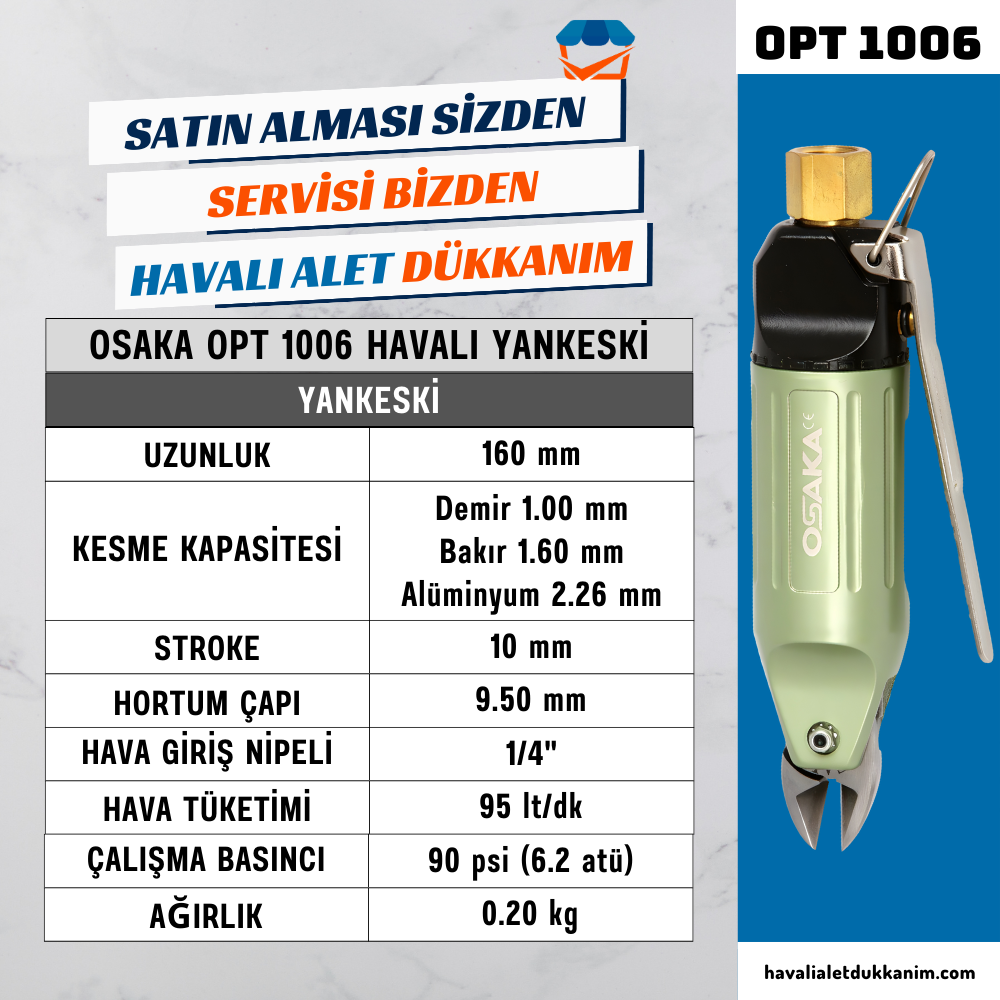 Havalı Yan Keski ve Havalı MakasOSAKA OPT 1006 Havalı Yan Keski
