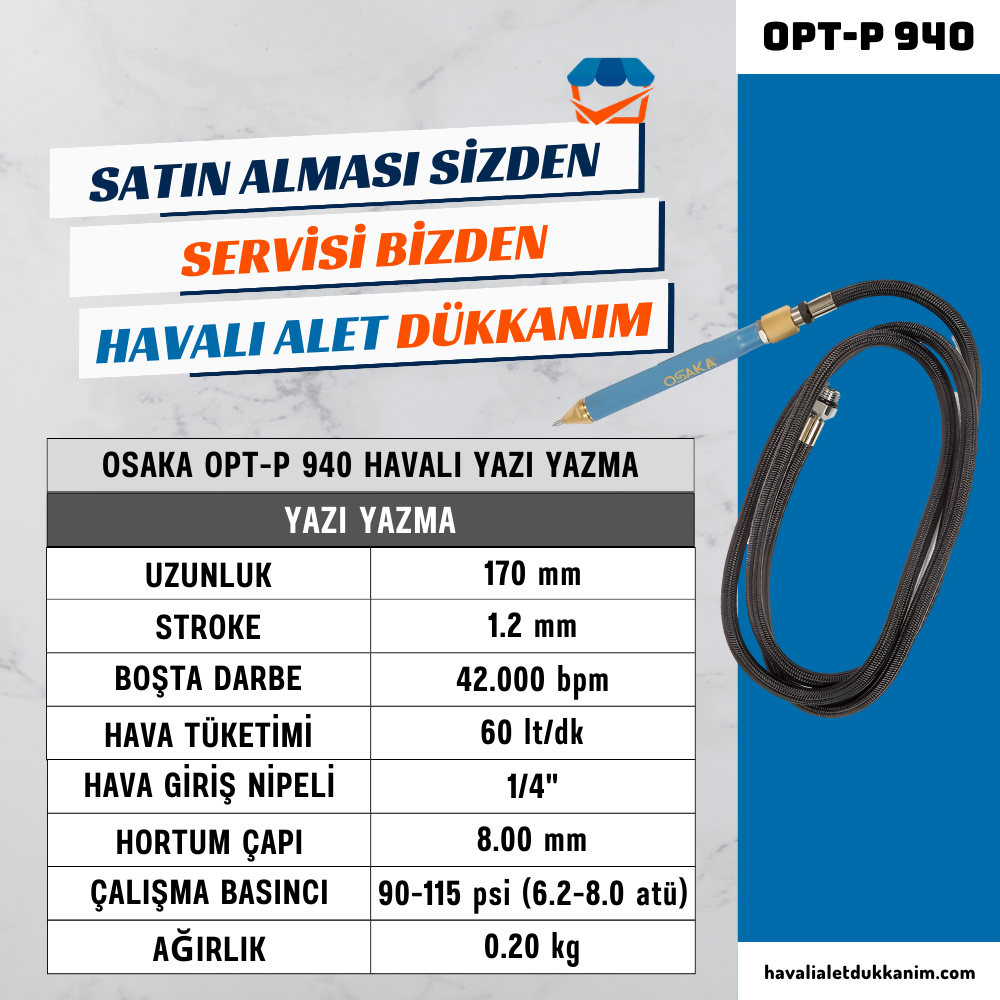 Havalı Yazı YazmaOSAKA OPT-P 940 Havalı Yazı Yazma Makinesi