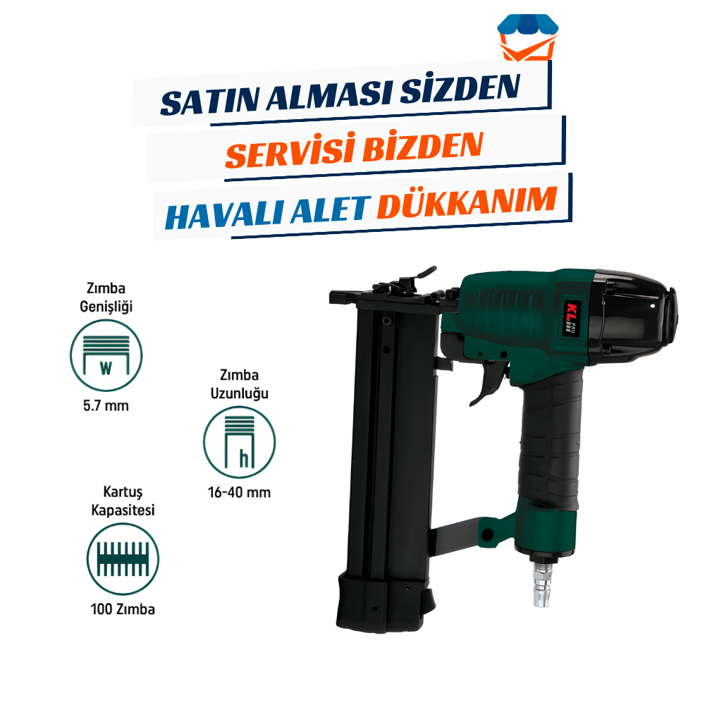 Havalı Zımba ve Çivi Çakma TabancasıKL PRO KLZT9040H Havalı Zımba Tabancası