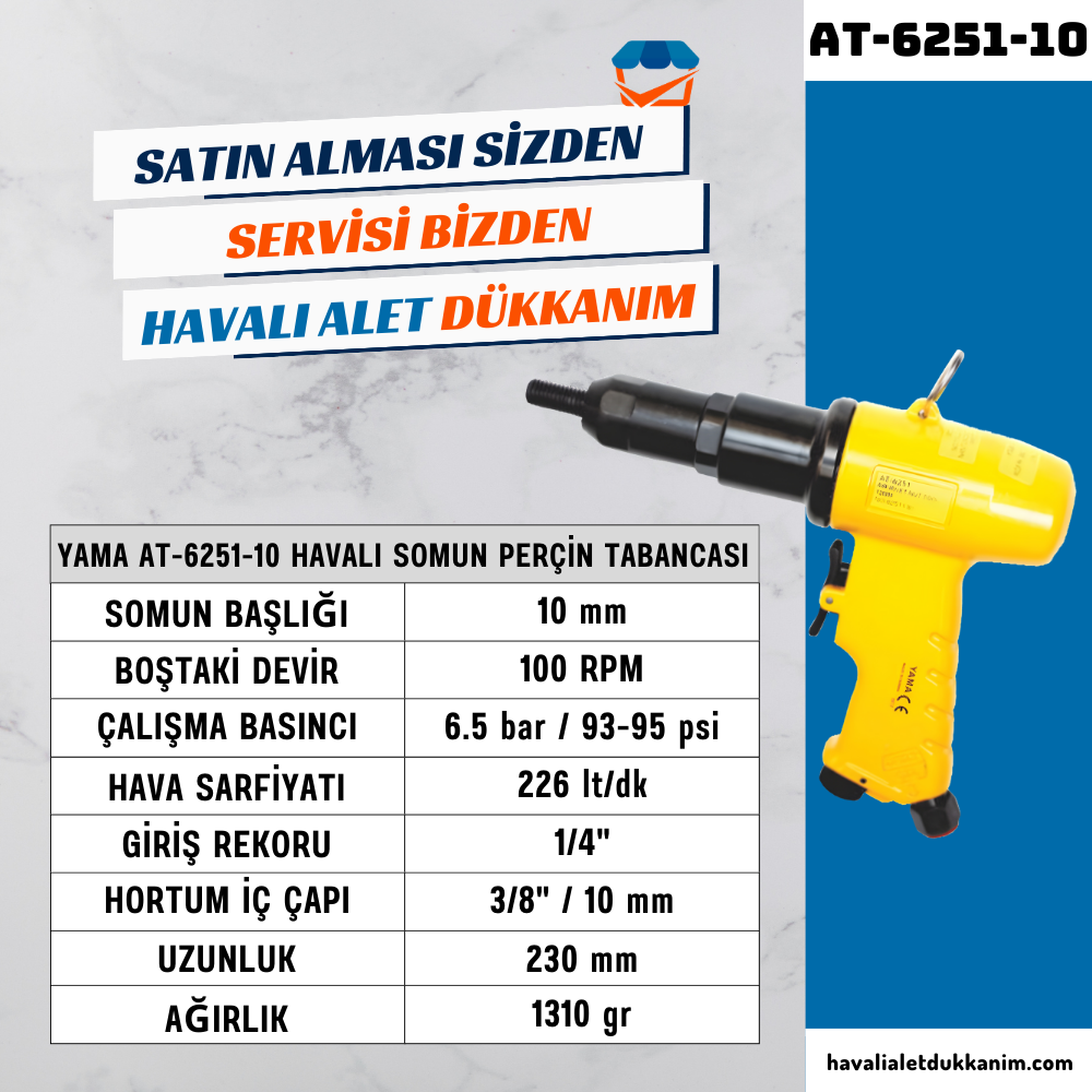 Kategorisiz10 mm. Kabzalı Havalı Perçin Somun Tabancası
