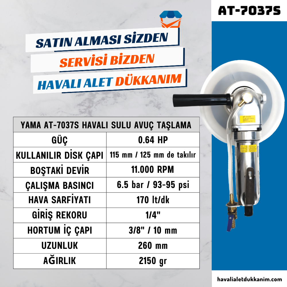 Kategorisiz115 mm. 11000 RPM Sulu Avuç Taşlama
