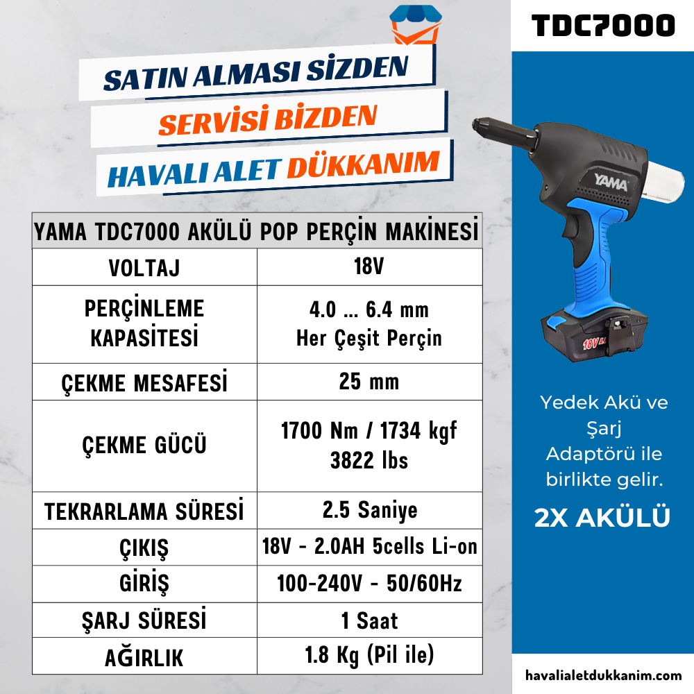 Kategorisiz4.0 ... 6.4mm 18V Akülü Kömürsüz Motor Pop Perçin