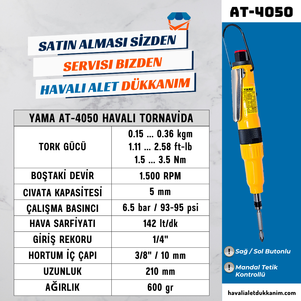 Kategorisiz5 mm. 1500 RPM Düz Tip Havalı Tornavida