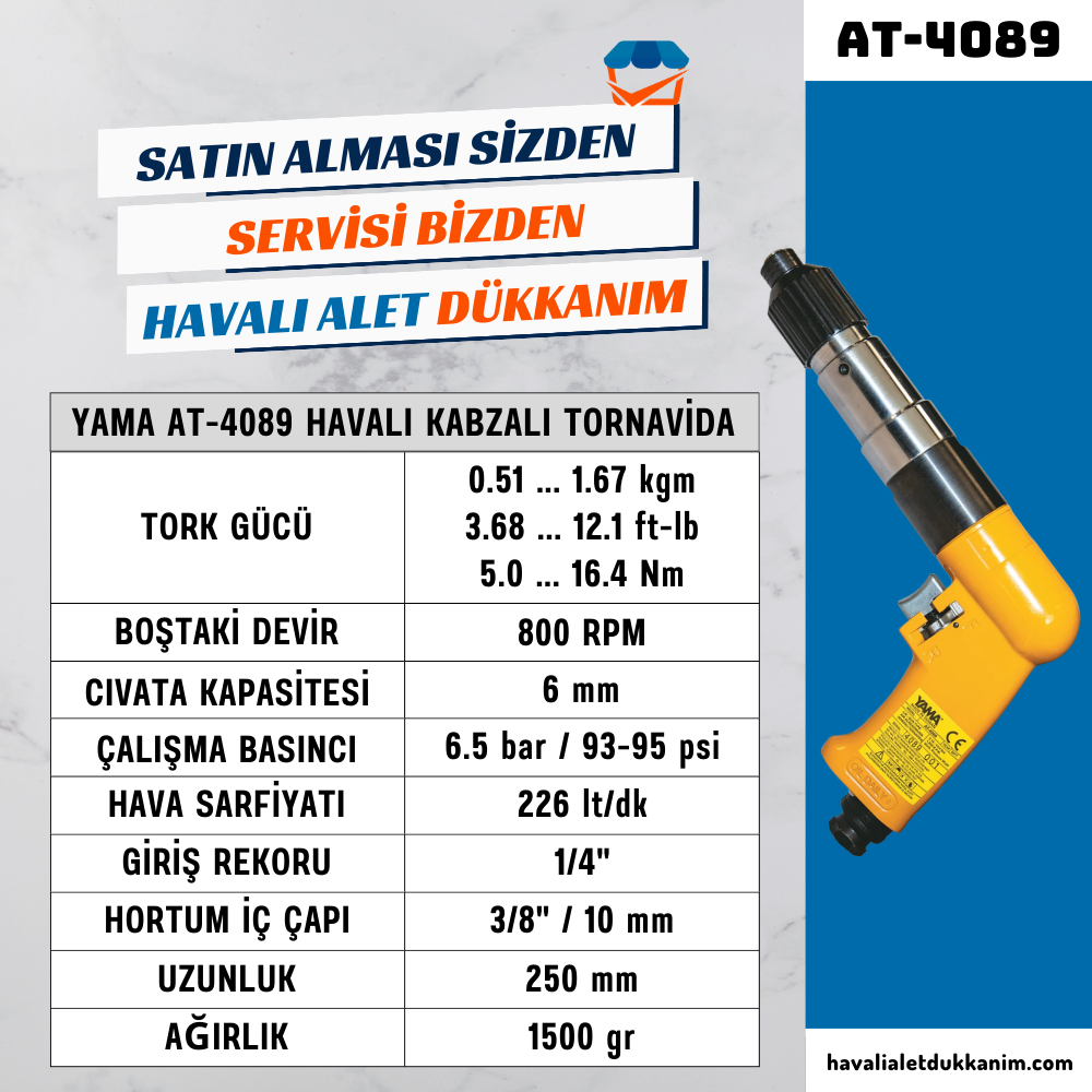 Kategorisiz6 mm. 800 RPM Kabzalı Dıştan Tork Ayarlı Tornavida