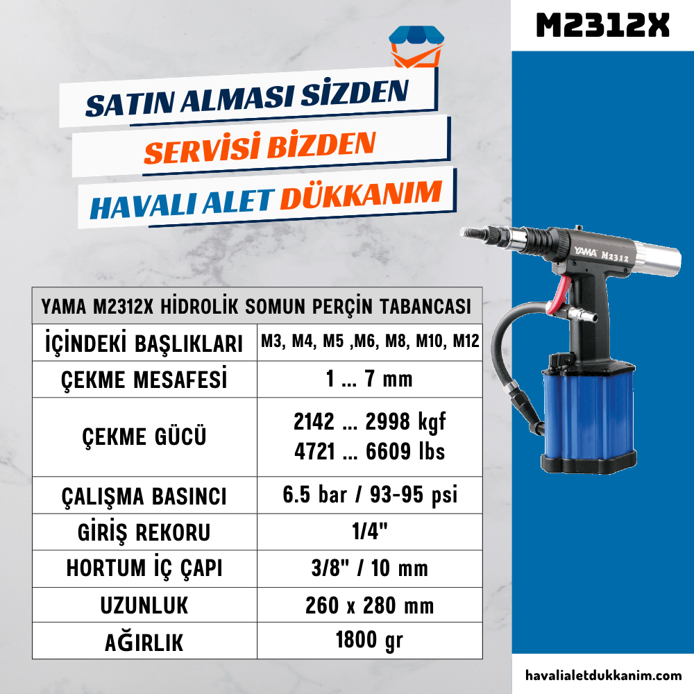 KategorisizM3-M12 HidrolikSomun Perçin Pensi