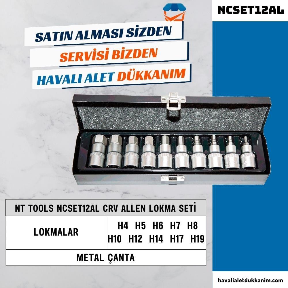 Lokma ve Bits UçNT Tools NCSET12AL CrV Allen Lokma Seti 11 Parça 1/2''