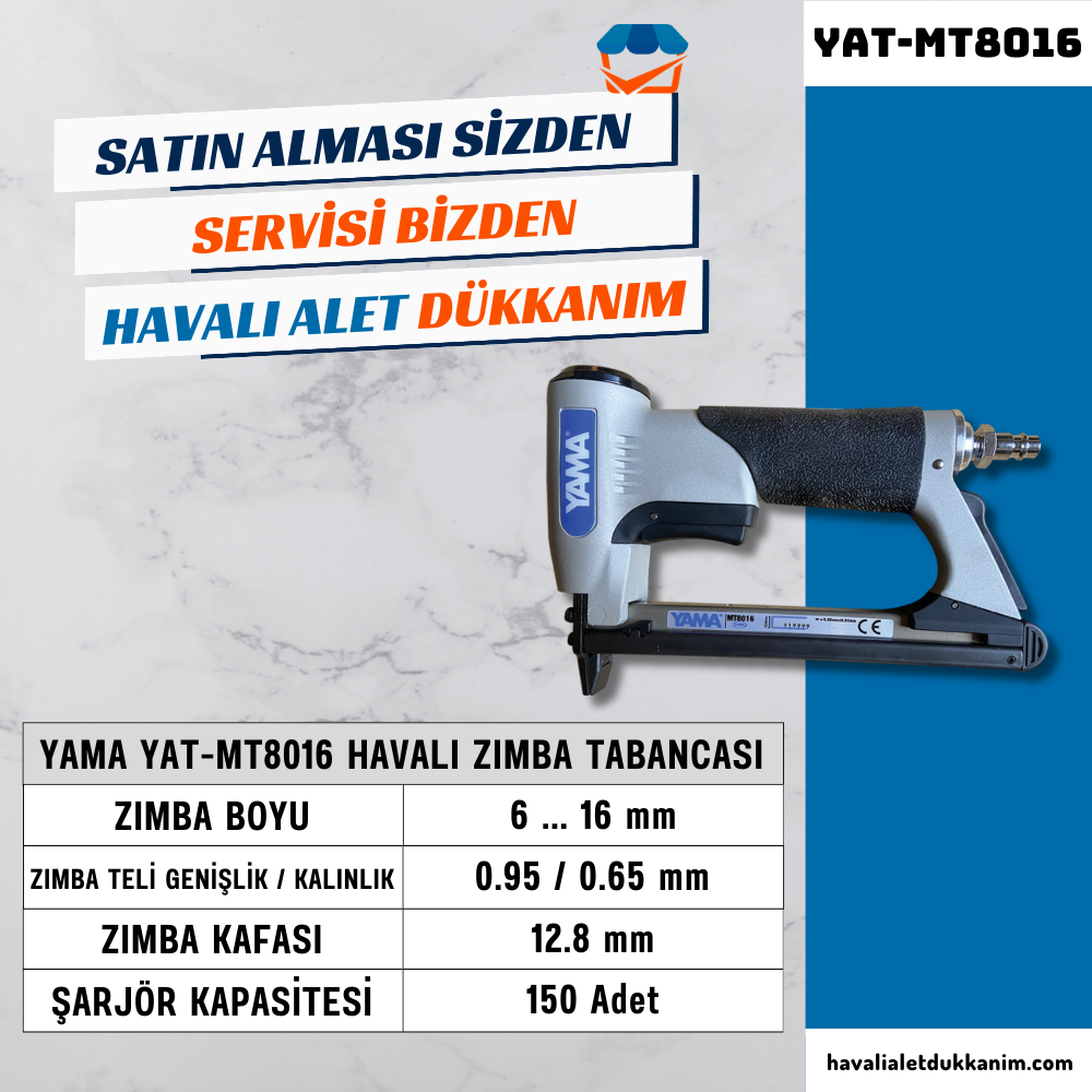YAMA YAT-MT8016 Havalı Zımba Tabancası 6-16 mm