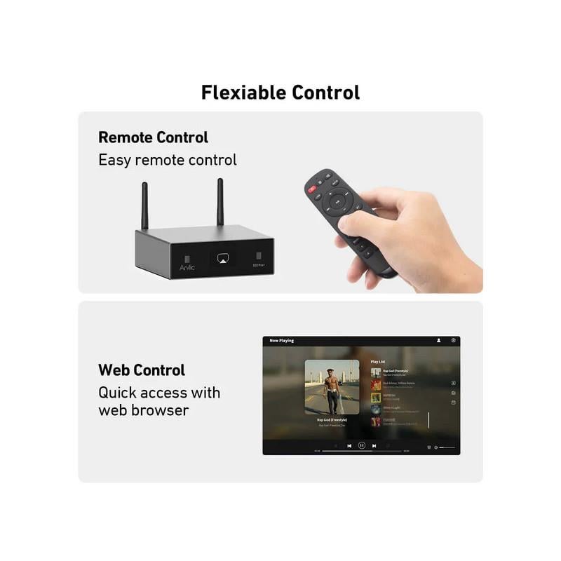 Arylic S50 Pro+ Wireless Stereo Preamp With aptX HD & ESS 9023 DAC