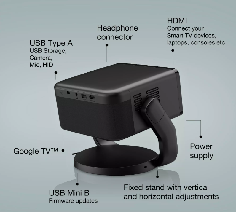 Epson EpiqVision Mini EF-22B Full HD 1000 Lümen Google TV Projeksiyon Cihazı