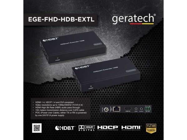 Geratech Full HD HDBaseT HDMI Extender 150mt