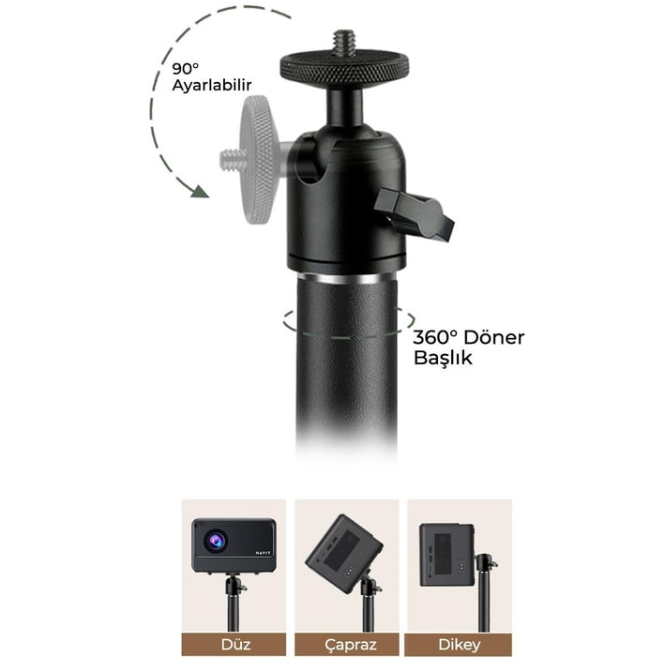 Havit PA305 Ayaklı Projeksiyon Tripod 90 - 135cm Ayarlanabilir Yükseklik Karbon Çelik
