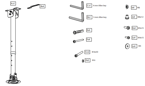 PROSCREEN ULTIMATE PRJ-3 76cm - 116cm ASKI APARATI