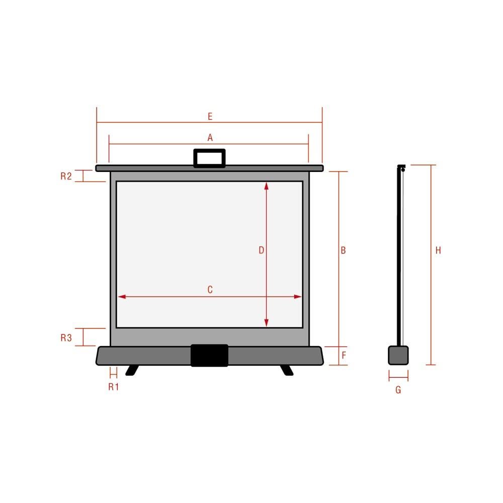 Reflecta ultra taşınabilir projeksiyon perdesi 122cm x 96 cm