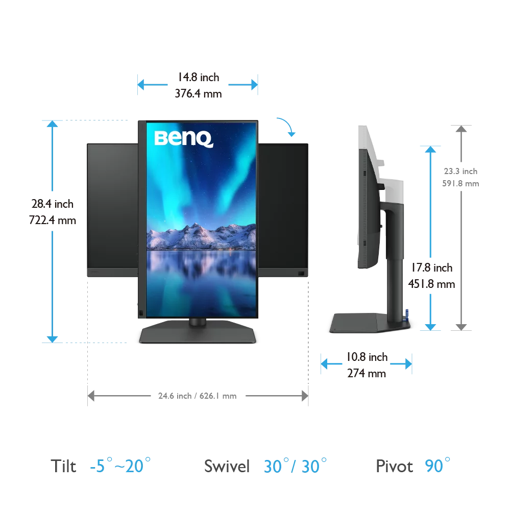 SW272U｜27 inç 4K AdobeRGB 90W USB-C Fotoğrafçı Monitörü