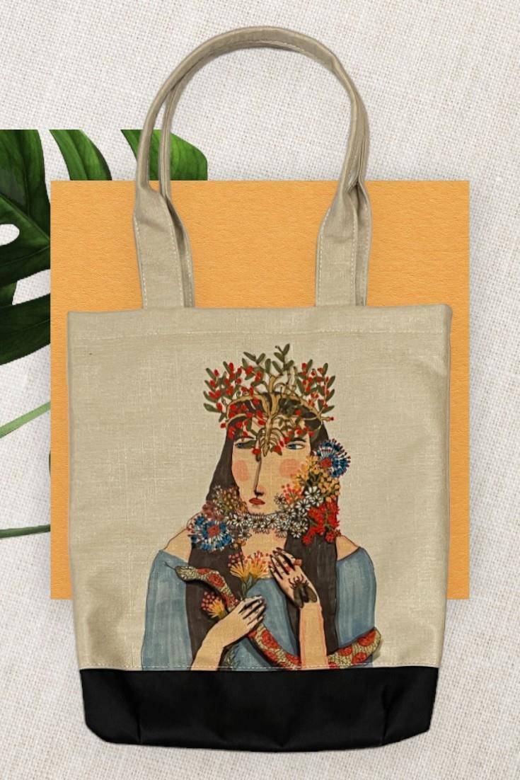 Day Bag - Çiçeklerin Kraliçesi Portresi