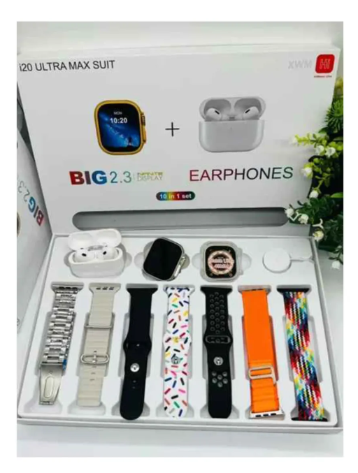 ULTRA MAX Suit 49mm 2inç Ekran 7 Kordon + Air Pro + Kasa Koruyucu Watch 9 Ultra Akıllı Saat