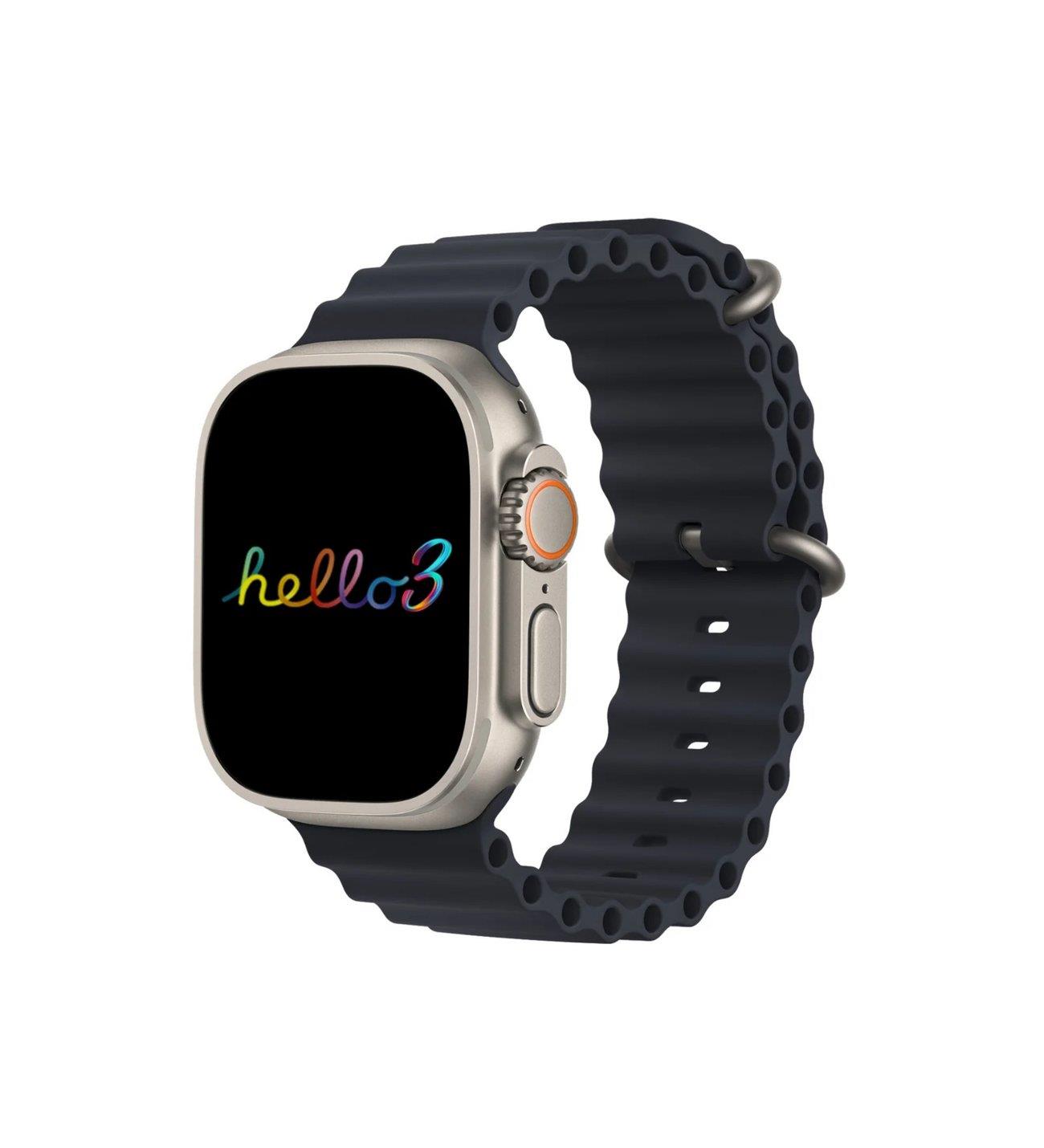 Hello Watch 3 Akıllı Saat | 2.04” AMOLED Ekran | 4GB Dahili Hafıza | Bluetooth Arama | NFC | IP68 Suya Dayanıklı