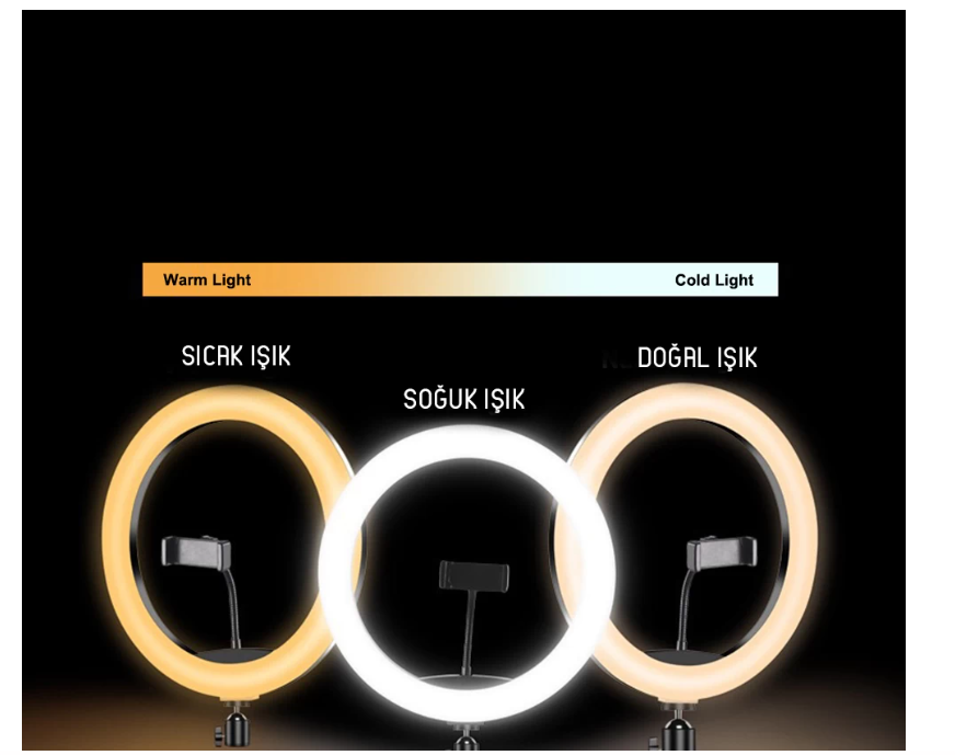 Juo MJ20 RGB Ring Light 20Cm Led Video Işığı (Ayak Dahil)