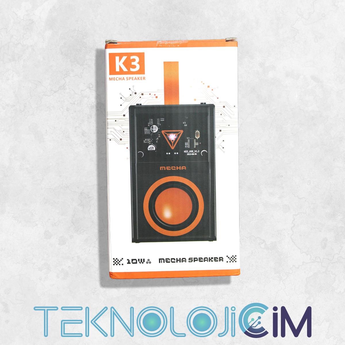 K3 Mecha Speaker 10W Bluetooth 5.3 Hoparlör | RGB Tasarım ve Derin Bas Teknolojisi