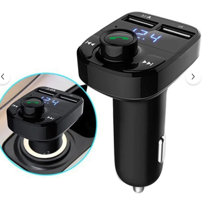 obrigado Tüm Araçlara Uyumlu Fm Transmitter Bluetooth Radyo Araç Kiti Çakmaklık Şarj Soketi